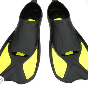 New!! Unisex swim fins size black/yellow, Size XS